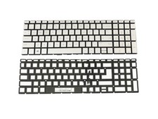NEW HP 15-db0005dx 15-db0011dx 15-db1003dx 15-db0066wm Silver Keyboard Backlit