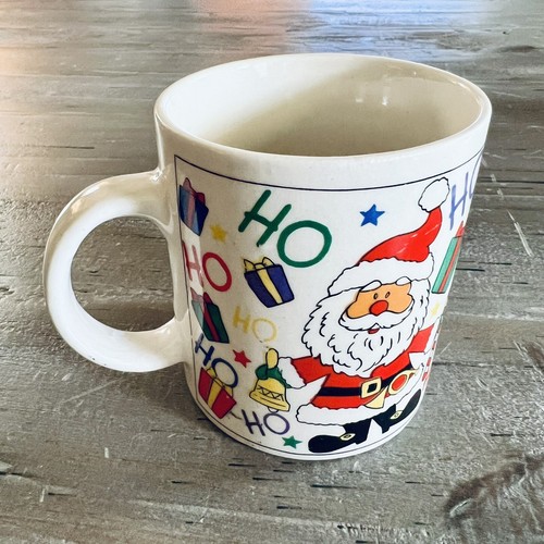 Vintage Inspired Santa Ho Ho Ho with Gifts Christmas Mug Good Used Condition - Picture 3 of 5