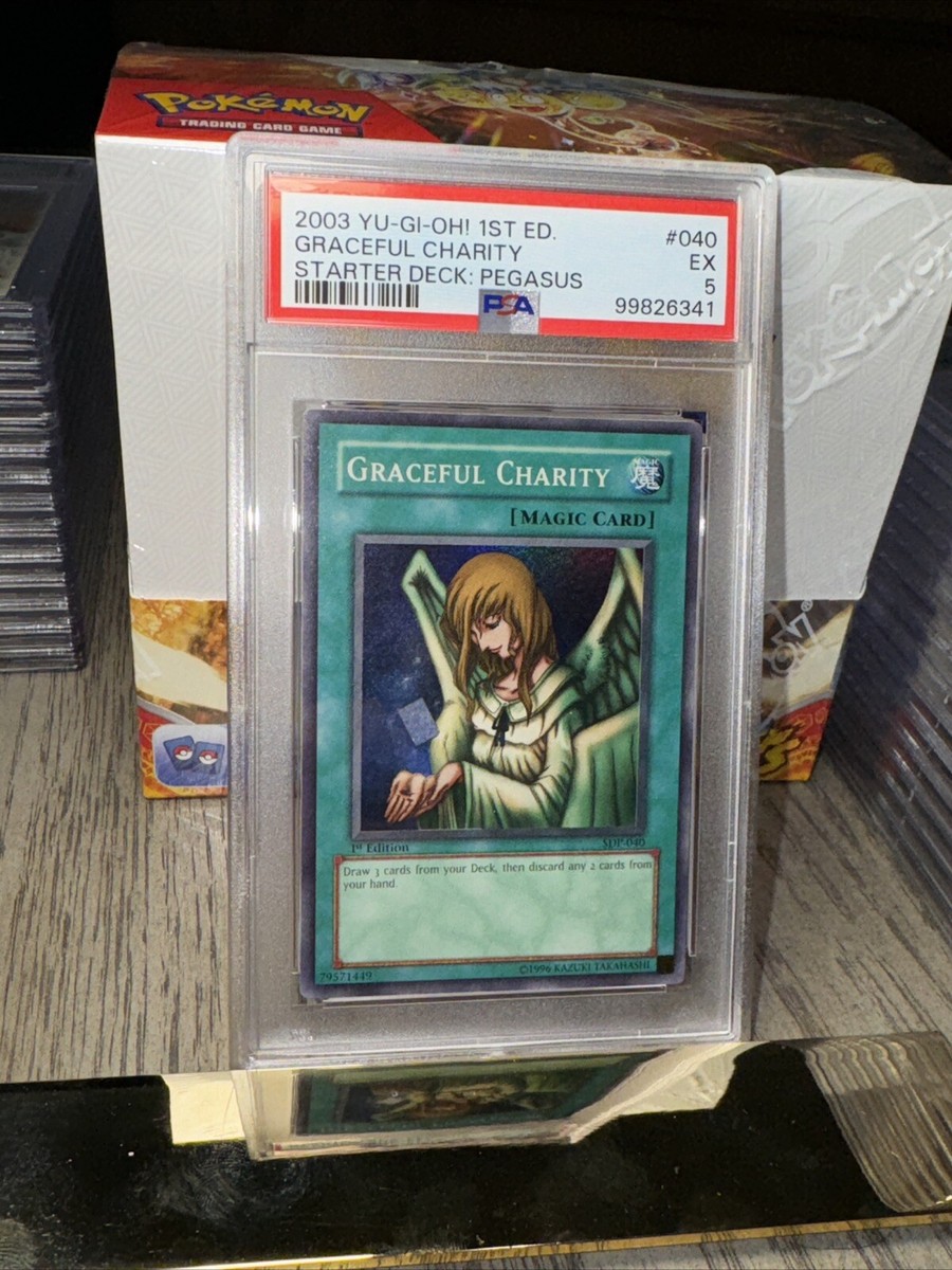 PSA 5 EX Yu-Gi-Oh Graceful Charity 1st Edition SDP #040 | eBay