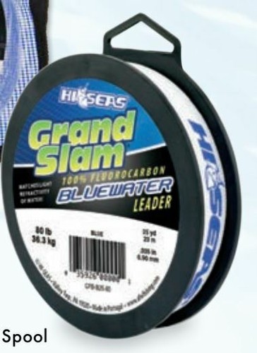 Hi-Seas Grand Slam Bluewater Fluorocarbon Fishing Leader | 25 Yards | Pick Color - Picture 1 of 3