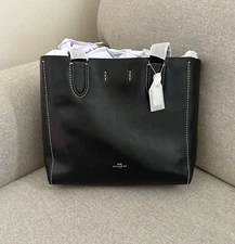 COACH New York - Black Leather Derby Tote (New with Tags)