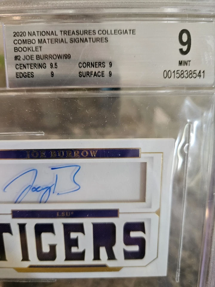 2020 National Treasures Joe Burrow RPA Booklet Grade 9 /99 - Image 2 of 4
