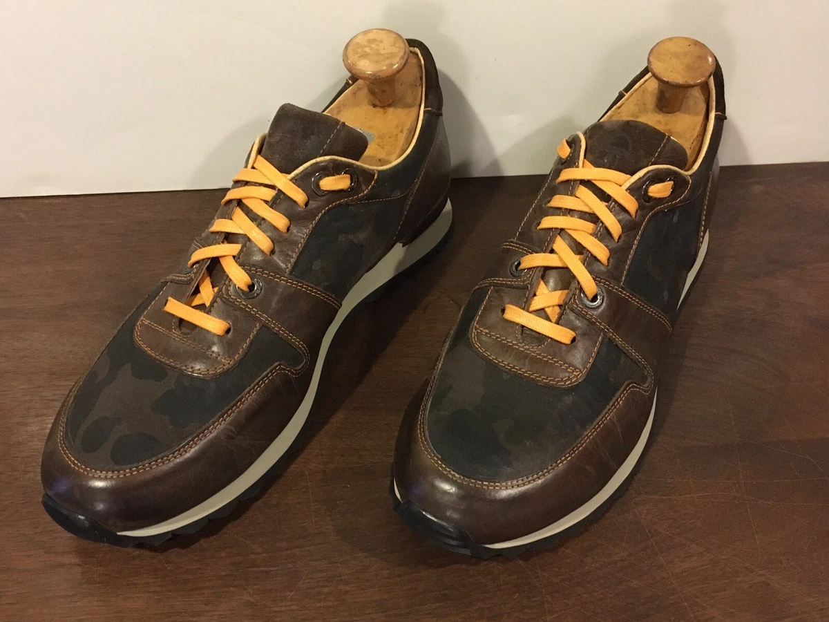 NEW Robert Graham Amazon 6 Camo Leather Sneakers Made In Italy