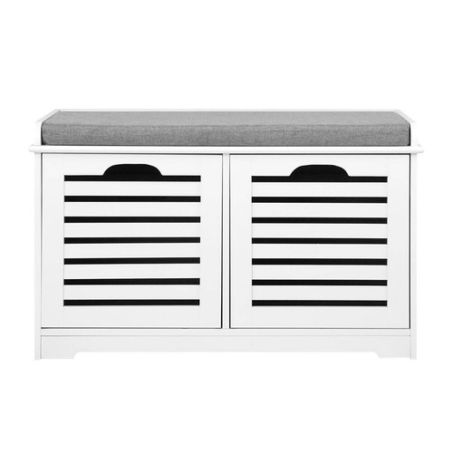 Artiss Shoe Cabinet Bench Shoes Organiser Storage Rack White Shelf Cupboard Box - Picture 3 of 8
