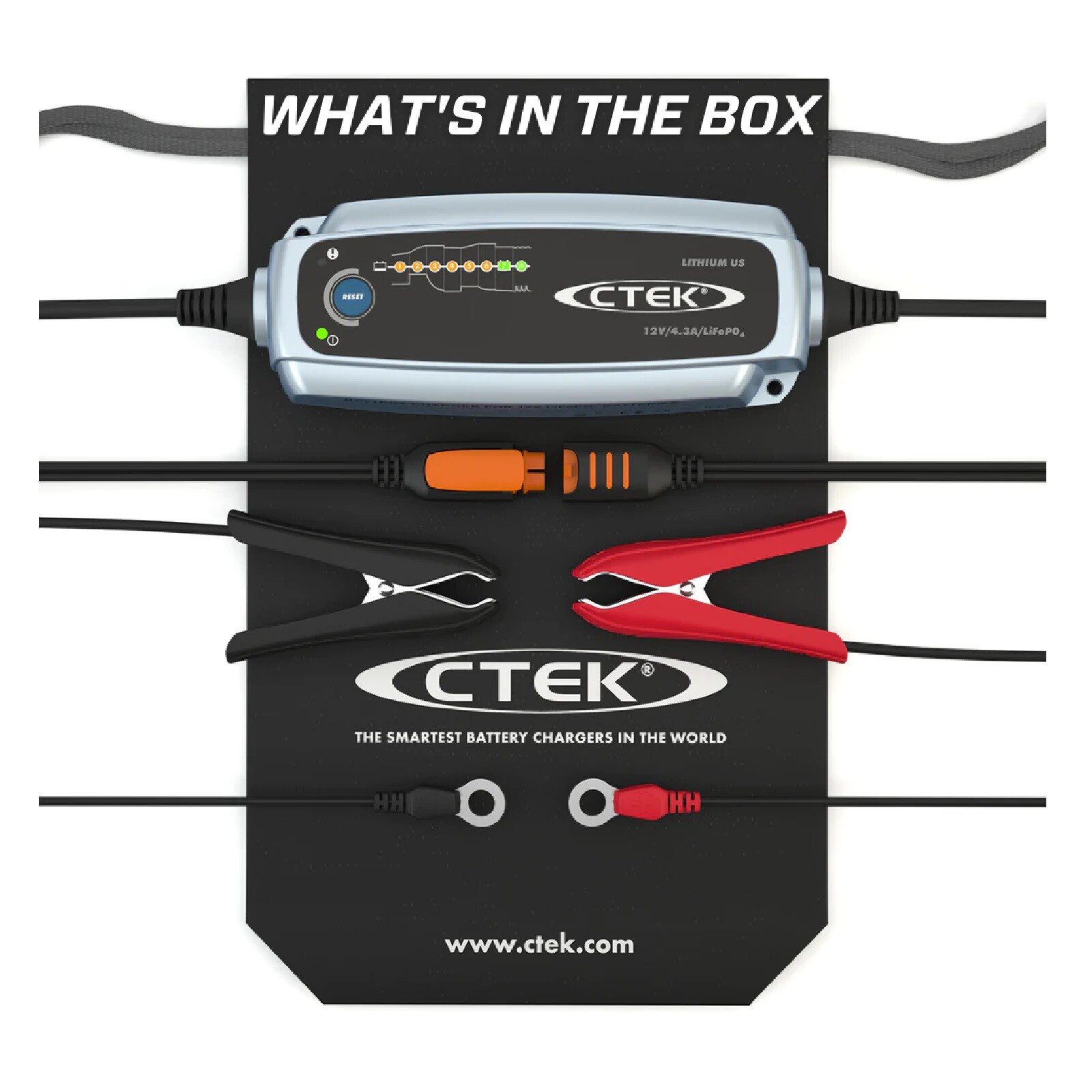 CTEK LITHIUM US Universal Flexible 12V Fully Automatic Battery Charger