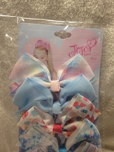 NEW JoJo Siwa Hair Bows For Girls 6 Pcs Set Clip Hair Accessories - Picture 2 of 4