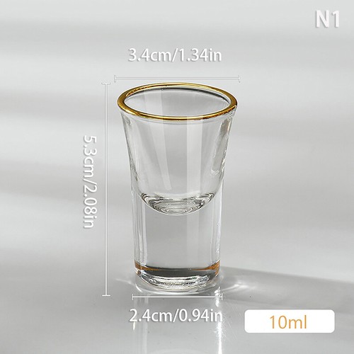 Luxury Crystal Glass Vodka Glass Sake Shochu Glass Bar Liqueur Gold Foil Glass - Imagen 10 de 12