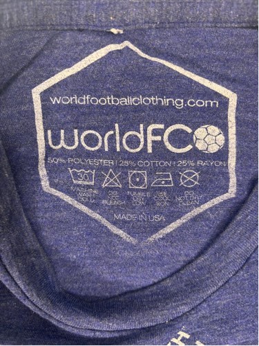 World FC T-shirt Men's Size M Blue Graphic Tee - Picture 6 of 8