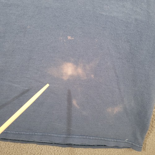 Vintage Nike Shirt Boys Extra Large Blue Solid Logo Grunge Thrashed Made In USA - Picture 9 of 13