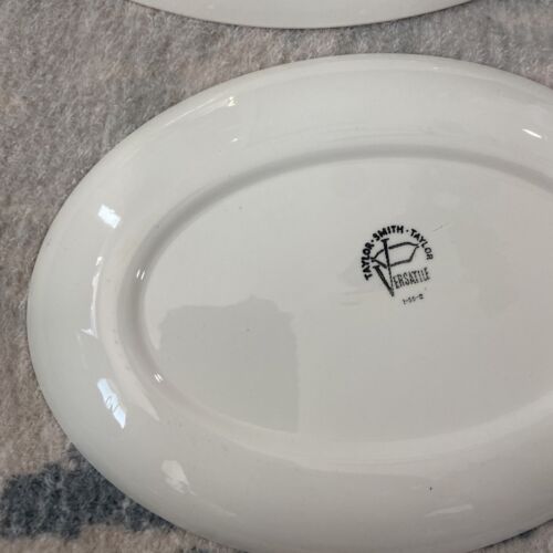 2 Mid Century Taylor Smith Versatile Shasta Blue Gold Serving Platters/Plates - Picture 8 of 21
