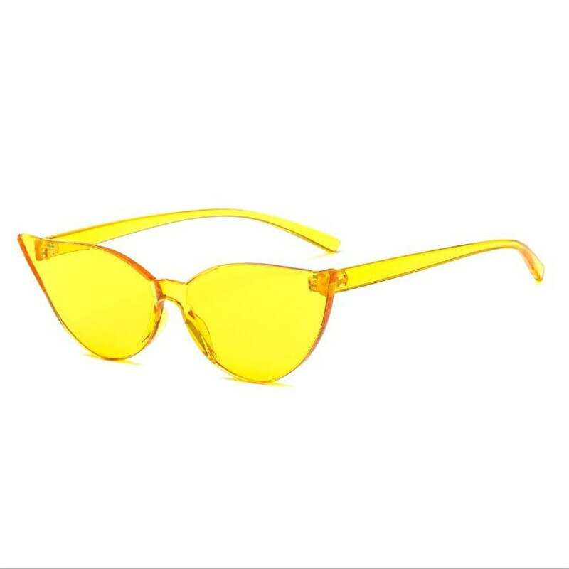 Fashion Cat Eye Sunglasses for Women Y2K Rimless UV400 Eyewear 80s Sun Glasses-image