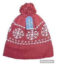 NWT Juncture Fleece Lined Fall/Winter Hats New with Tag Beanie Chapeau-Burgandy