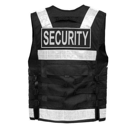 Sicherheitsweste Herren schwarz Einsatzweste Warnweste Pielini | Security Weste - Bild 3 von 6