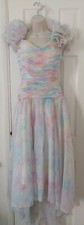 Vintage Bernshaw Floral Chiffon Dress Size UK 10
