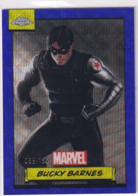 Topps Marvel Chrome 2024 Card Nr. 37 Bucky Barnes Blue Wave Refractor 69/150