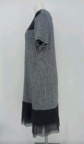 Zoe By Michael Phillips Womens A Line Dress Black White Tiered Mixed Print XL - Picture 2 of 12