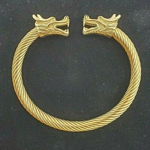 Authentic Mens Dragons Head Gold Plated Bracelet