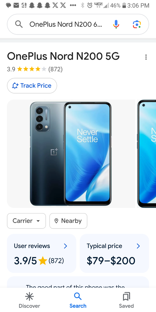 OnePlus Nord - 64 GB - Blue Marble (Unlocked) for sale