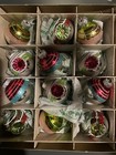 Christopher Radko Shiny Brite Retro Glass Ball Ornaments Set of 12 Indent Floral — photo 4