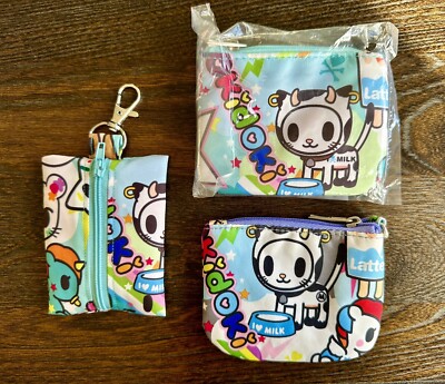 JuJuBe x Tokidoki UNIKIKI Lot: Coin Purse x2 + Uni 2.0 EOS Holder Bocconcino Cat