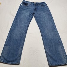 Levis 505 Mens Blue Jeans Stretch Denim   Size 18 Regular Tag Size 29x29