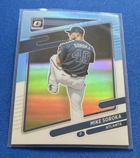 2021 Donruss Optic Carolina Blue & White #127 Mike Soroka Atlanta Braves