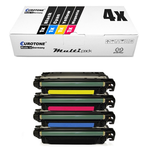 4 toner Eurotone ECO sostituiti HP CE740A CE741A CE742A CE743A 307A CE740A-43A - Foto 1 di 3