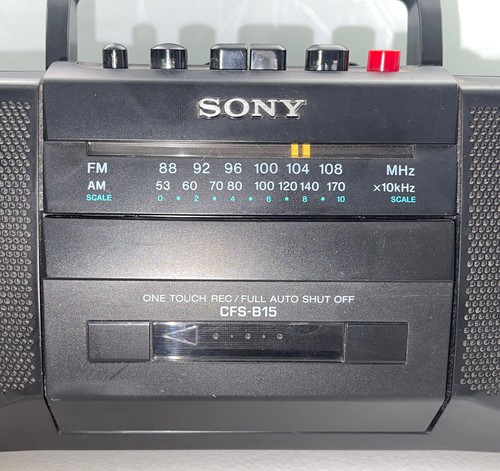 Vintage Sony CFS-B15 AM/FM Radio Cassette Recorder Portable Stereo Tested Works - Picture 7 of 7