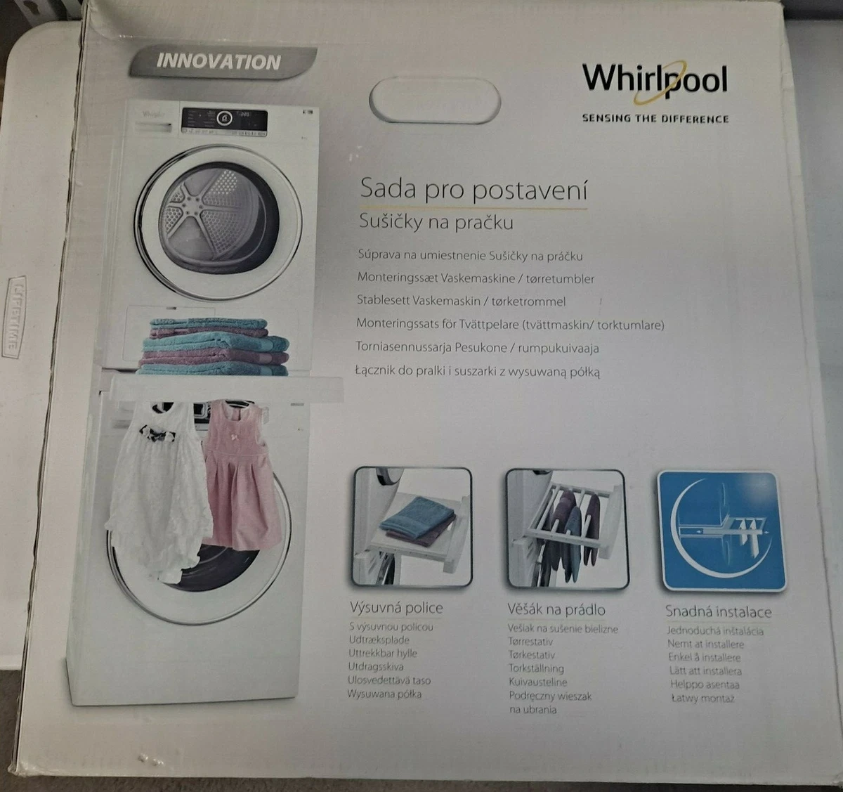 Whirlpool SKS200 2 in 1 Stacking Kit for Washer Dryer with Shelf