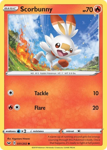 Scorbunny 031/202 Swsh01: Sword & Shield