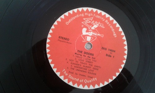 THE DOORS WAITING FOR THE SUN TOTALLY DIF COVER MEGA RARE ISRAELI LP BROWN - Picture 5 of 10