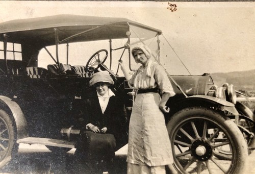 1914 Dated Antique Car Photo “A Trip To Albany” Aunt Hat. - Picture 3 of 4