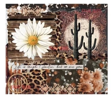 20oz Sublimation Tumbler Wrap Western Daisy Ready To Press Heat Transfer