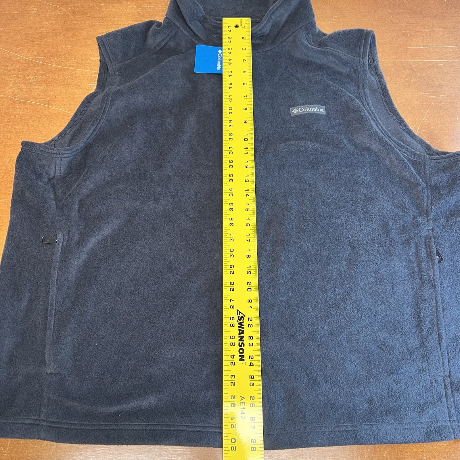 Columbia Vest Mens 3X Black Fleece Full Zip Sleeveless Gem