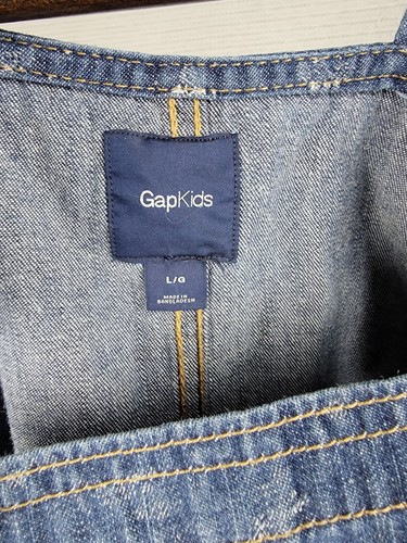 Gap Kids denim overalls size Large (10-11) shorts jeans - Picture 17 of 18