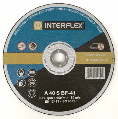25x Interflex Trennscheiben Metall Stahl Gewebetrennscheibe Sägeblatt Ø115 - 230
