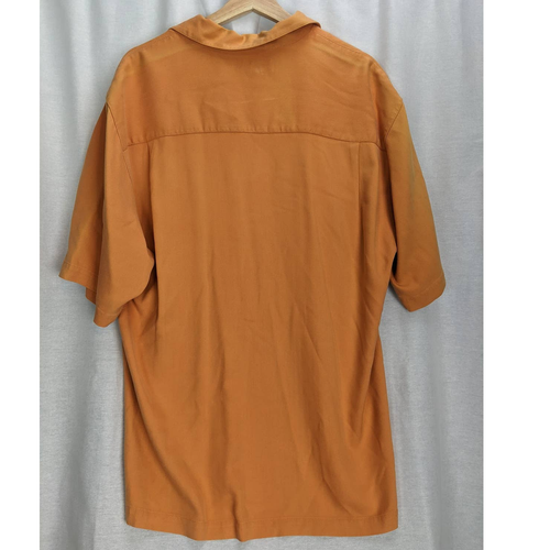 Tommy Bahama 100% silk button up shirt Large Orange - Picture 3 of 8