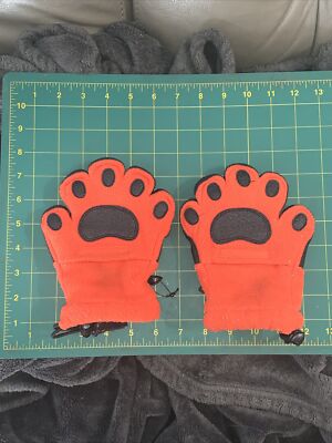 Size Small Furry PAW Mittens bears HAND USE cubs gloves THINSULATE EUC Bear Paws
