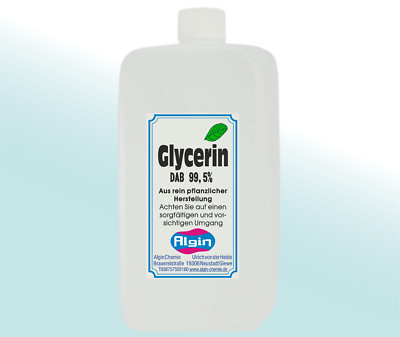 Glycerin Glyzerin 99,5% 1L Flasche = 1,3kg  rein pflanzlich vegan Pharmaqualität