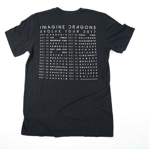 Imagine Dragons Tour T-Shirt Size M Evolution Tour 2017 2-Sided Black - Picture 4 of 5