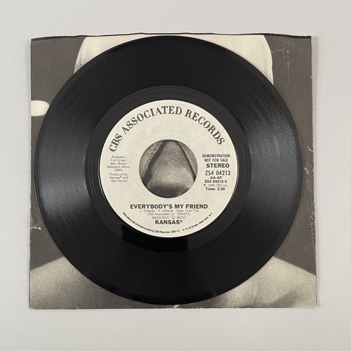 Kansas - Everybody’s My Friend (1983) 7" 45 White Label Record DJ Promo NM - Picture 5 of 7
