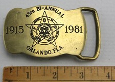 1915-1981 45th BI-Annual Police Solid Brass R.O.C. 238 Belt Buckle