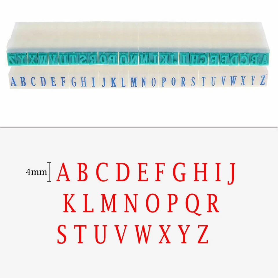 1 Set English Alphabet Letters Numbers Rubber Stamp Free Combination Diy Craft - Image 4 of 4