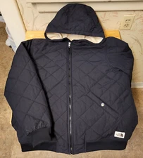 The North Face Men's Cuchillo Full Zip Insulated Black Hooded Jacket Size L