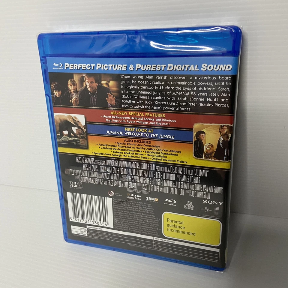 Jumanji 1995 (Bluray, 2017) Aventura Acción Fantasía - Nuevo Precintado Foto 2 de 4
