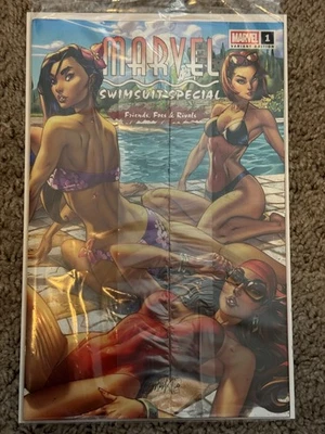 SDCC 2025 Marvel Swimsuit Special Friends Foes Rivals J Scott Campbell Bikini #1
