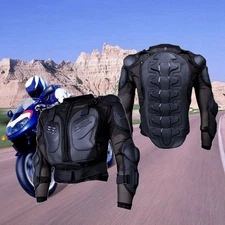 Full Body Motorcycle Riding Jacket Armor Spine Shoulder Chest Protection XFJD