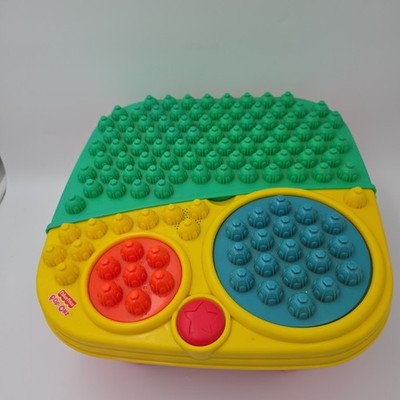 Vintage Fisher-Price Pop Onz Pop N Twirl Table Building System Lot