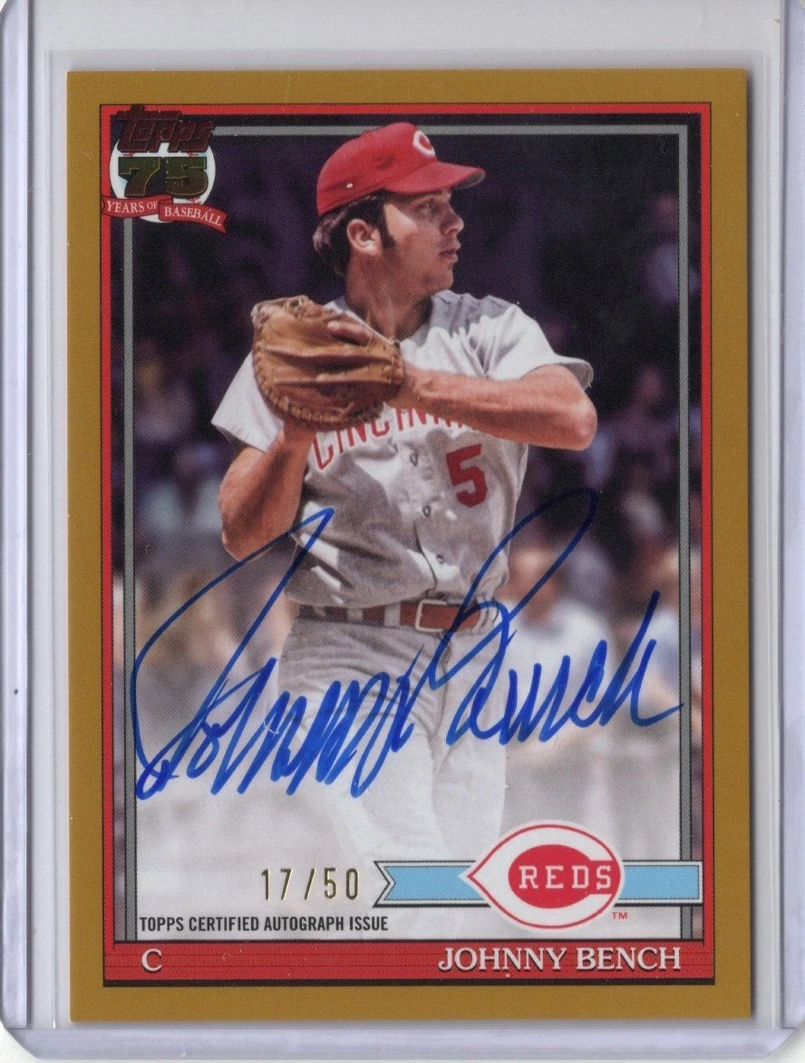 Johnny Bench Cincinnati Reds Baseball Serial Numbered Sports
