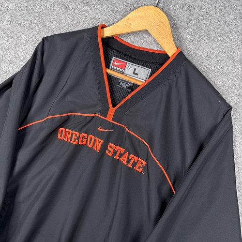 Vintage Nike Oregon State Beavers Jacket Mens Large L Center Swoosh Windbreaker